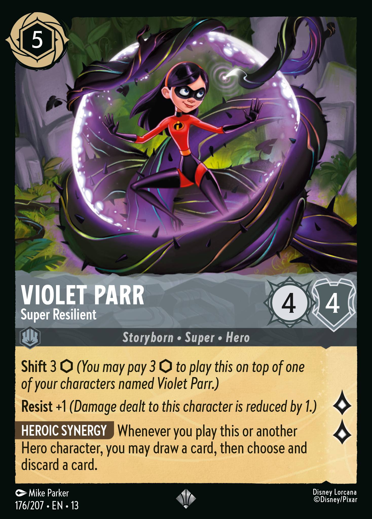 Violet Parr — Super Resilient Disney Lorcana card