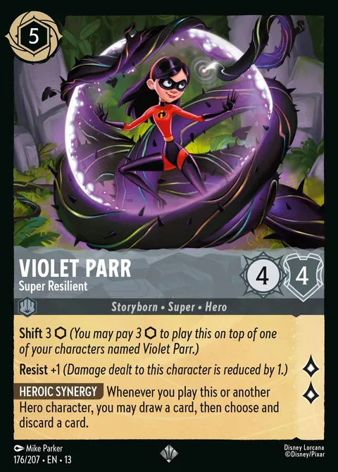 Violet Parr — Super Resilient Disney Lorcana card