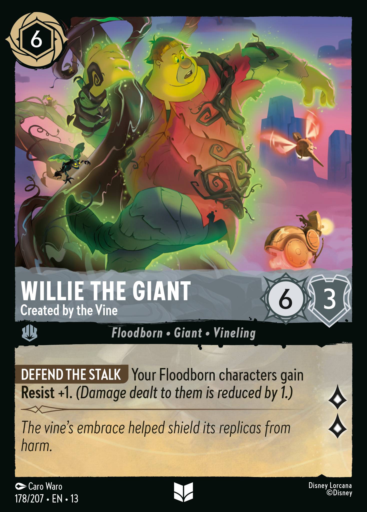 Willie the Giant — Created by the Vine Disney Lorcana card
