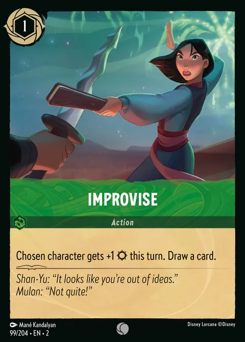 Improvise Disney Lorcana card