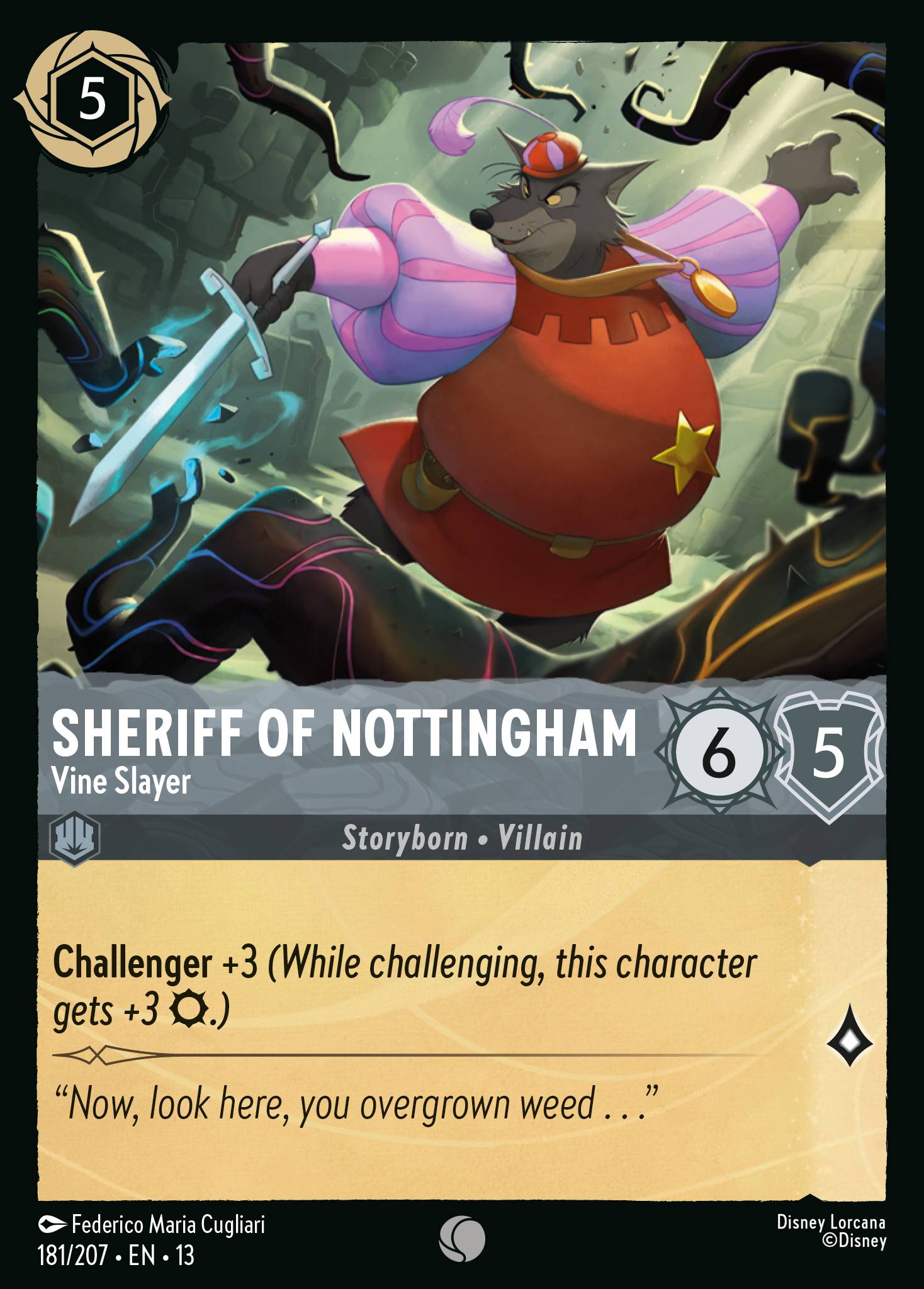 Sheriff of Nottingham — Vine Slayer Disney Lorcana card