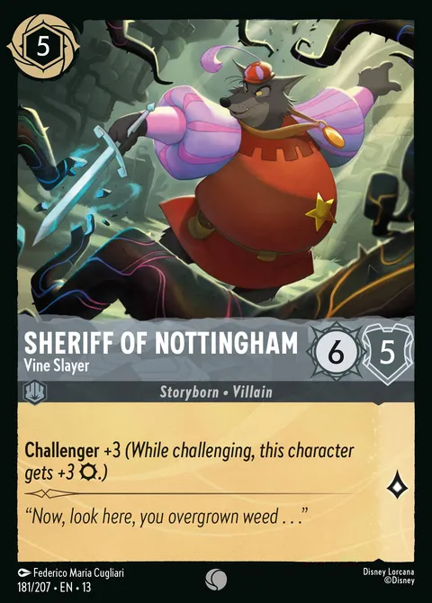 Sheriff of Nottingham — Vine Slayer Disney Lorcana card