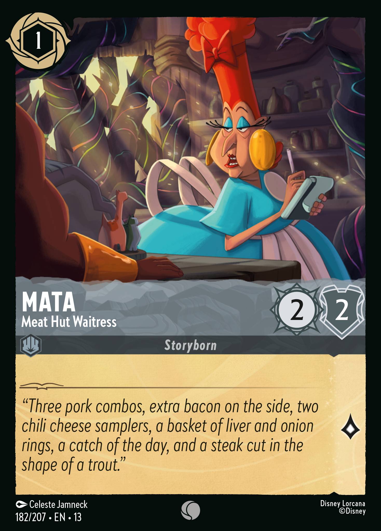 Mata — Meat Hut Waitress Disney Lorcana card