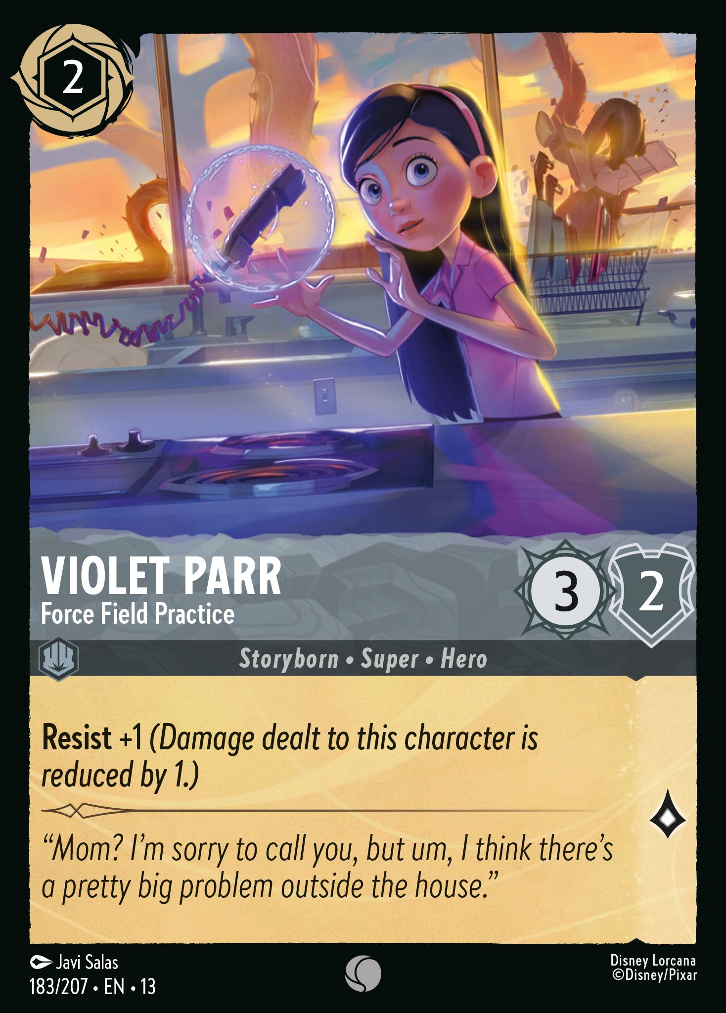 Violet Parr — Force Field Practice Disney Lorcana card