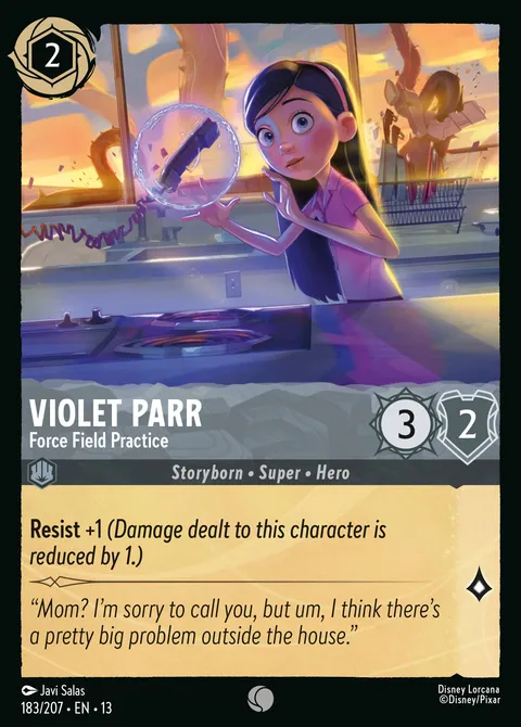Violet Parr — Force Field Practice Disney Lorcana card