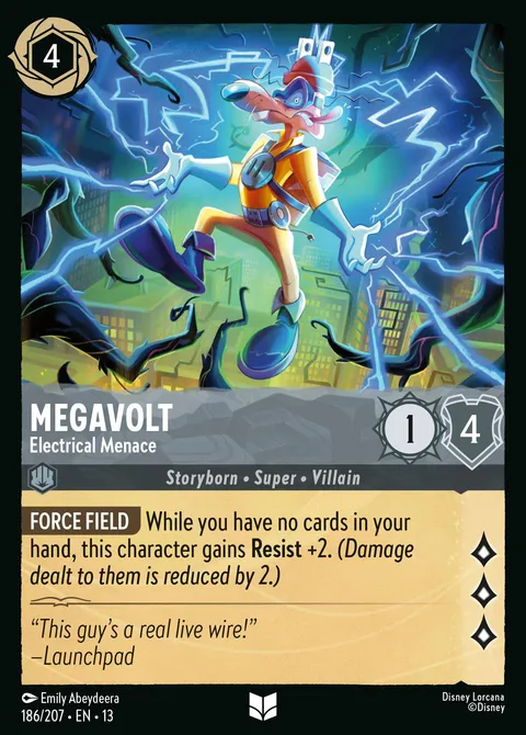 Megavolt — Electrical Menace Disney Lorcana card