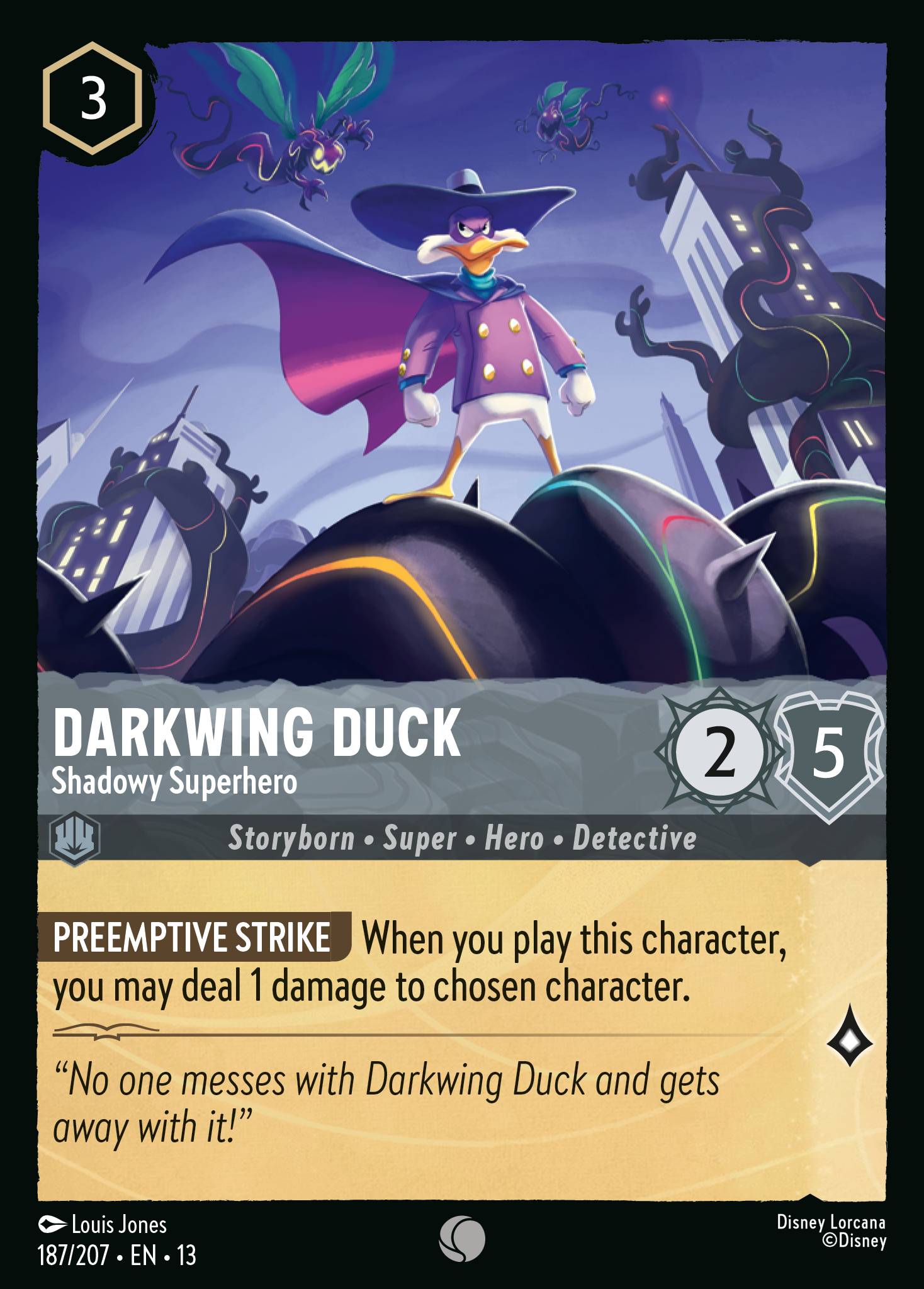 Darkwing Duck — Shadowy Superhero Disney Lorcana card