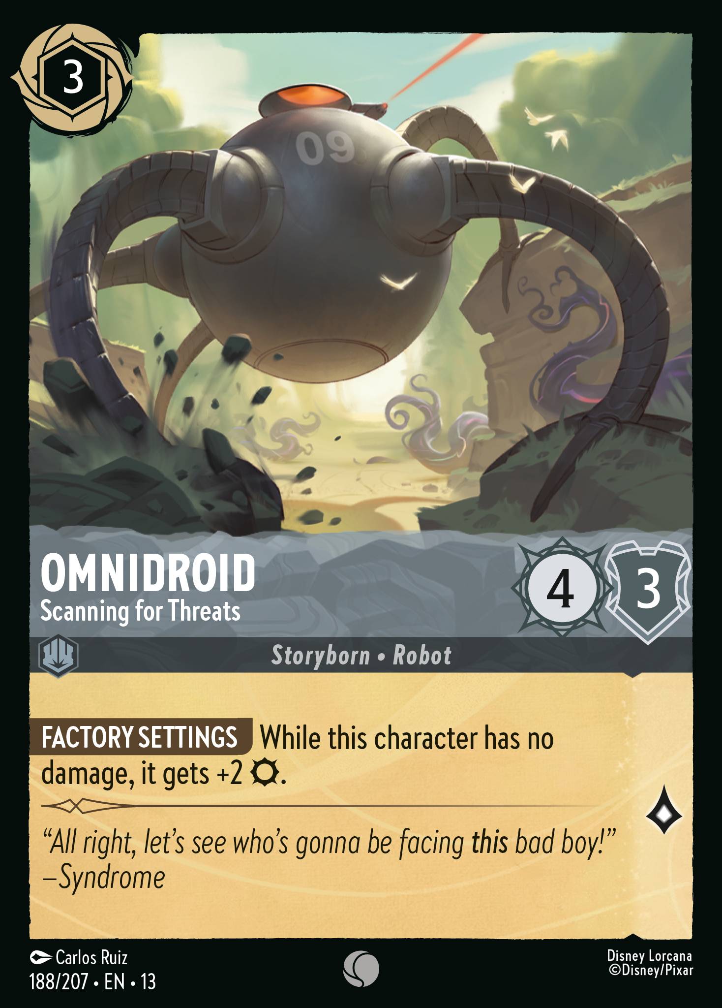 Omnidroid — Scanning for Threats Disney Lorcana card