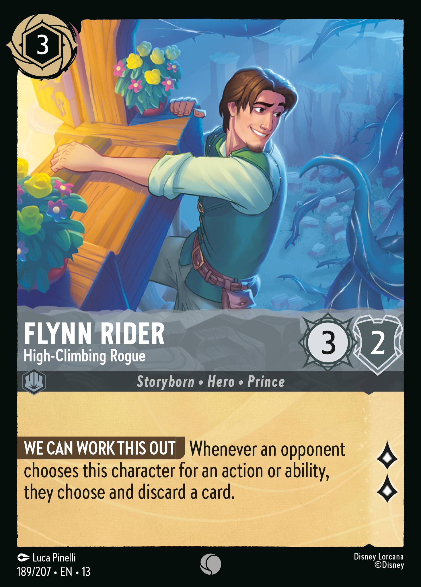 Flynn Rider — High-Climbing Rogue Disney Lorcana card