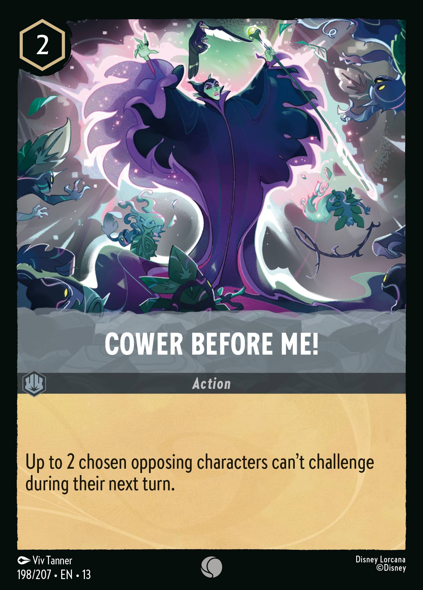 Cower Before Me! Disney Lorcana card