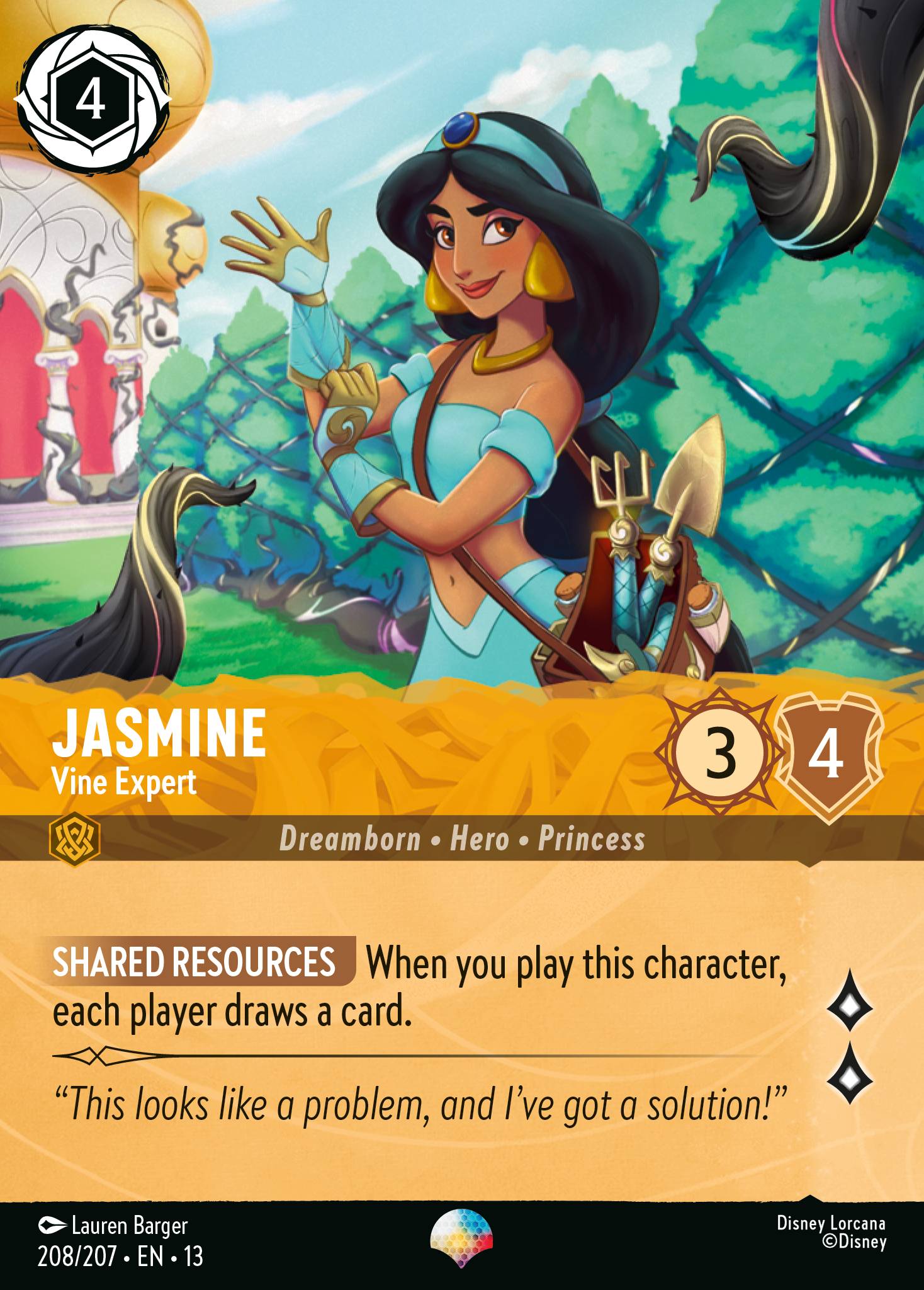 Jasmine — Vine Expert Disney Lorcana card