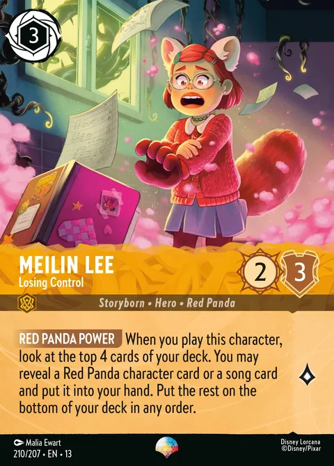 Meilin Lee — Losing Control Disney Lorcana card