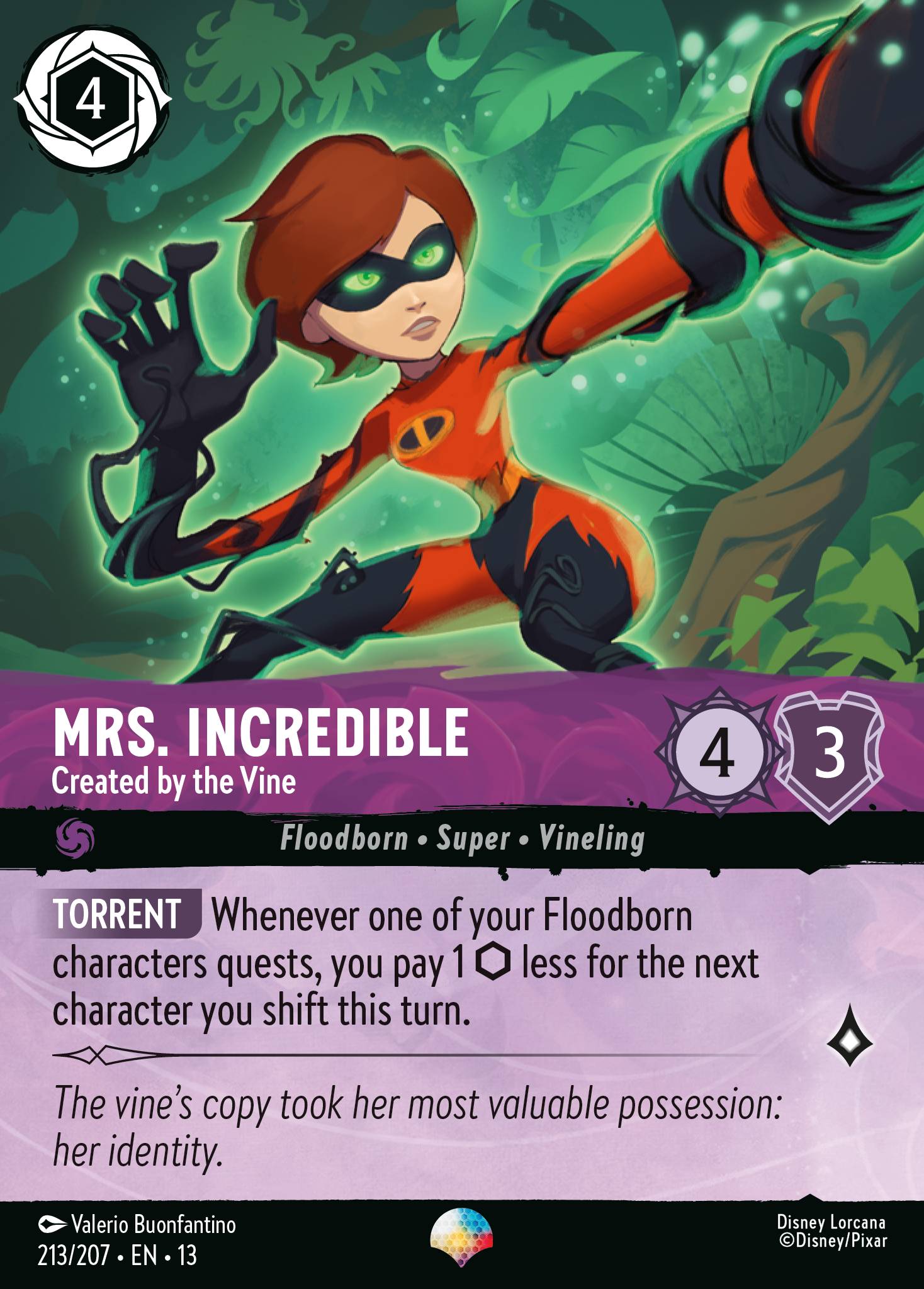 Mrs. Incredible — Created by the Vine Disney Lorcana card