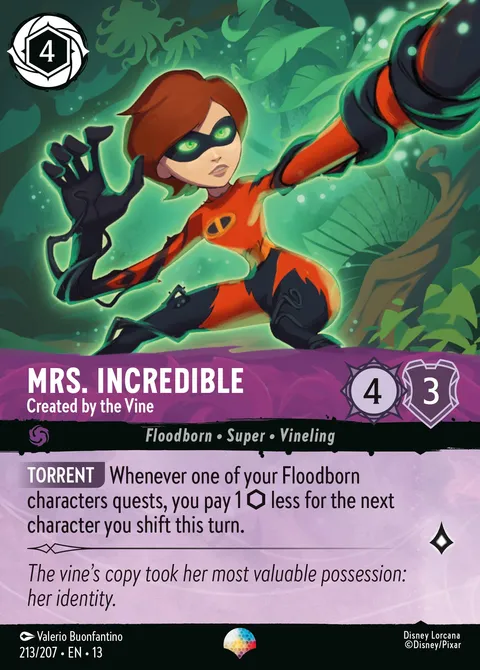 Mrs. Incredible — Created by the Vine Disney Lorcana card