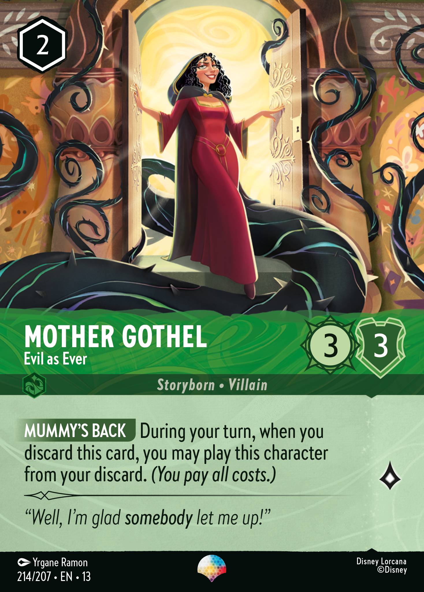 Mother Gothel — Evil as Ever Disney Lorcana card