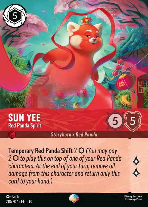 Sun Yee — Red Panda Spirit Disney Lorcana card