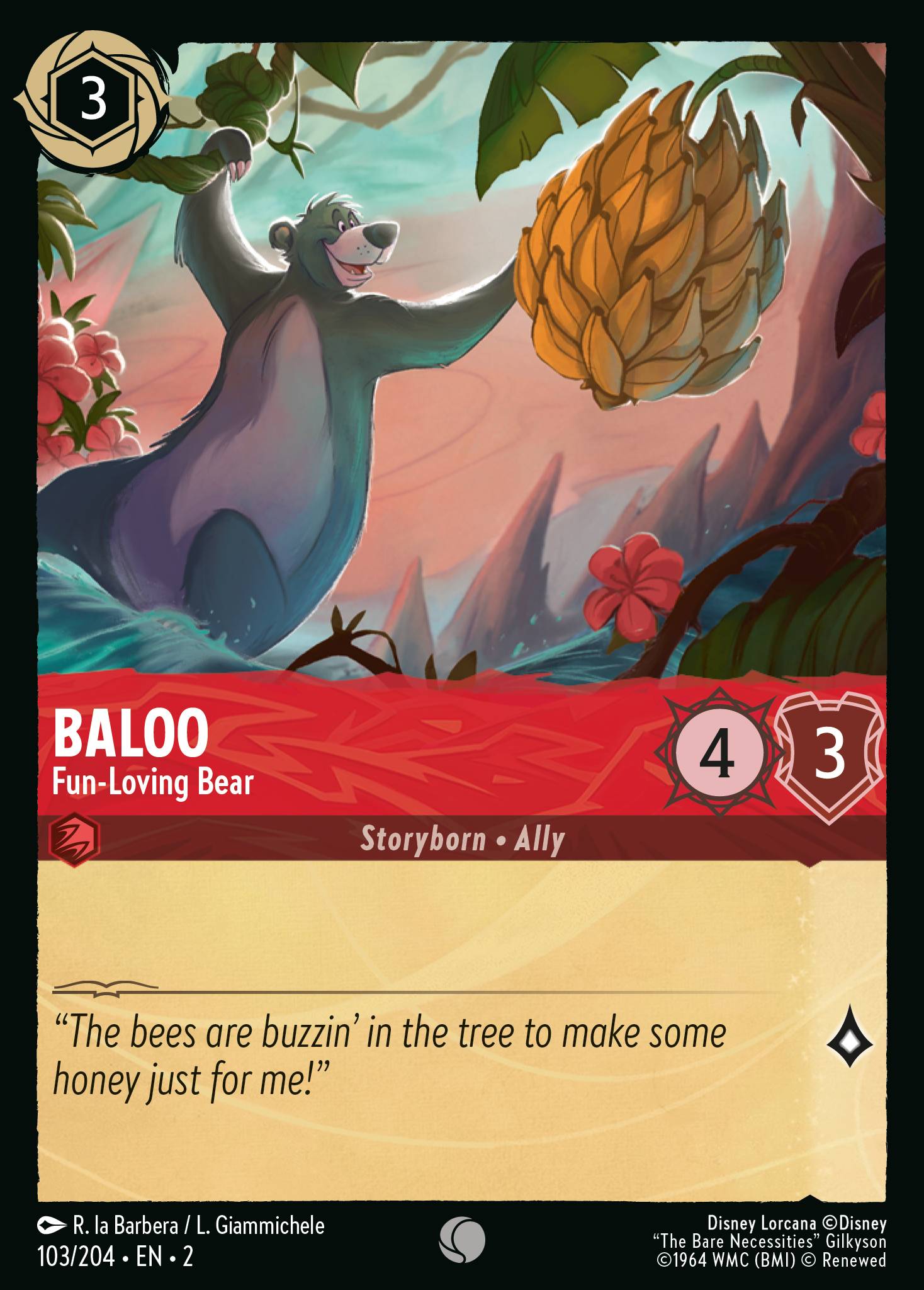 Baloo — Fun-Loving Bear Disney Lorcana card