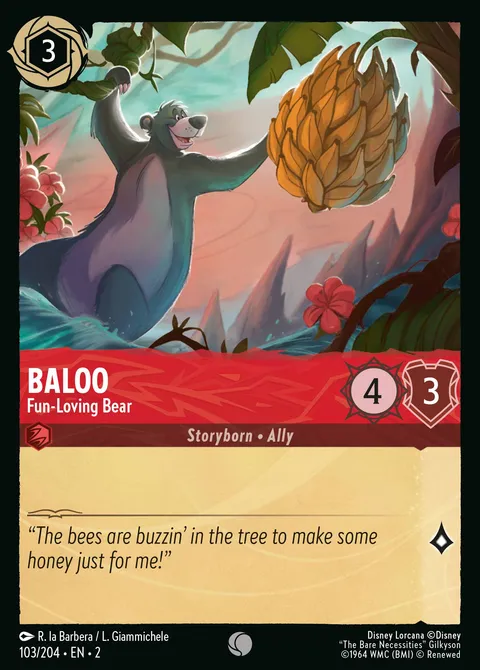 Baloo — Fun-Loving Bear Disney Lorcana card