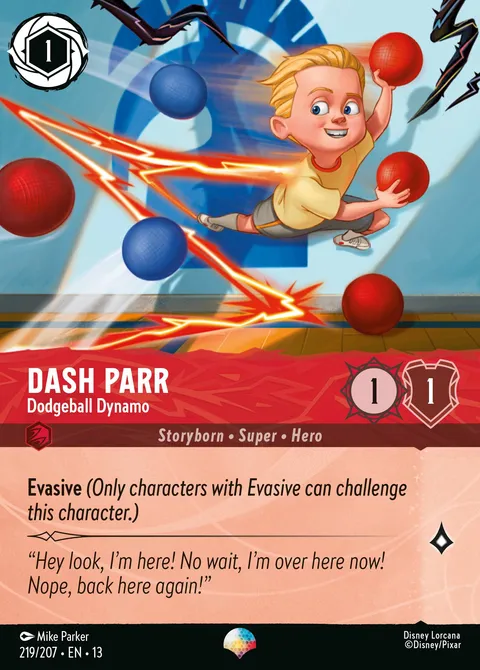 Dash Parr — Dodgeball Dynamo Disney Lorcana card