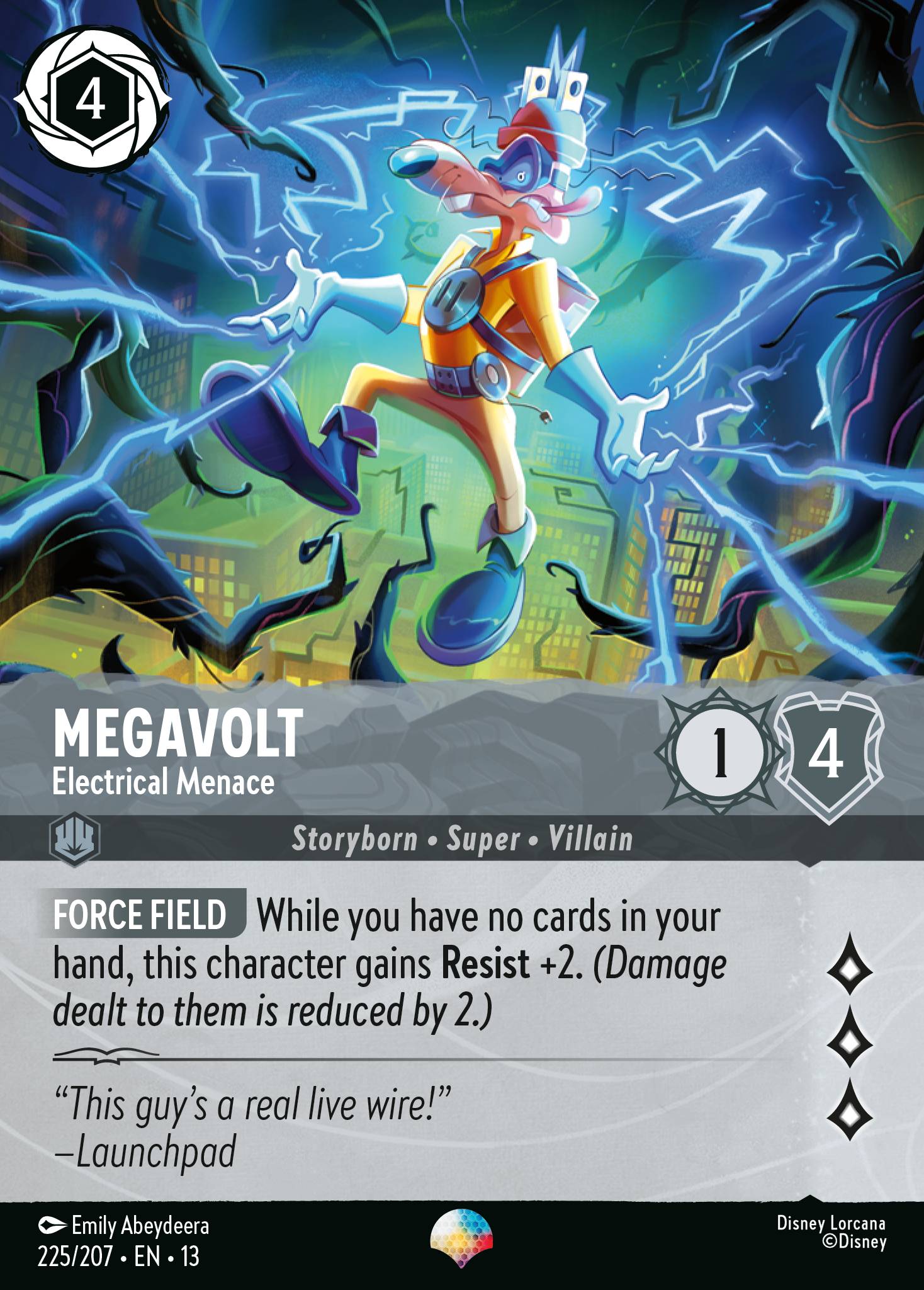 Megavolt — Electrical Menace Disney Lorcana card