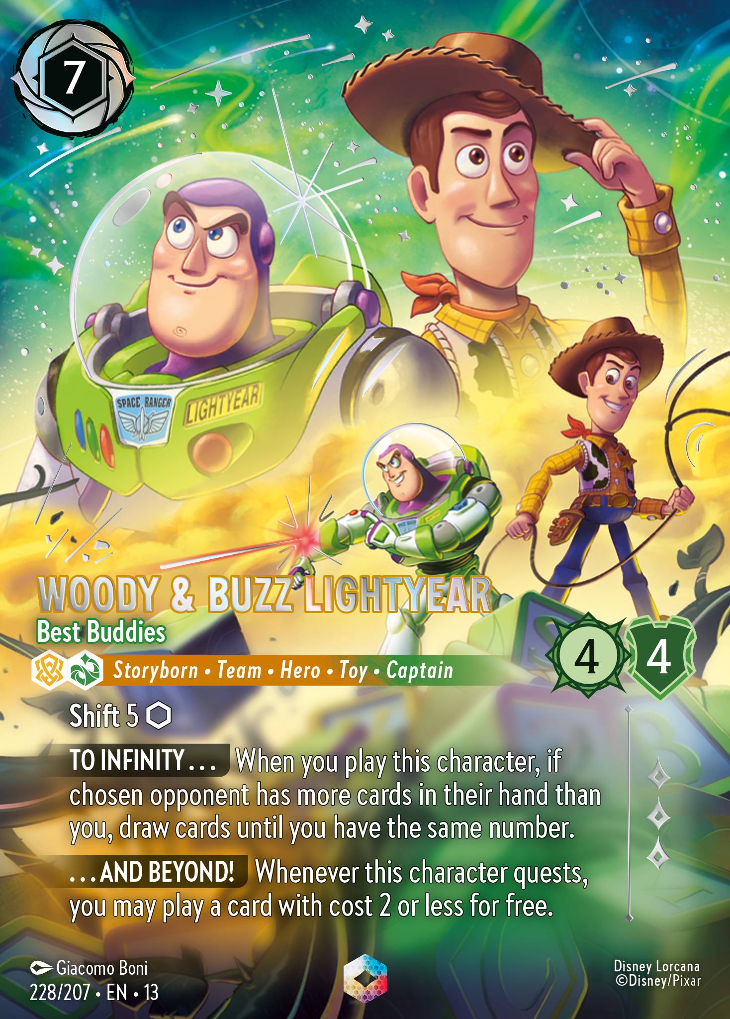 Woody & Buzz Lightyear — Best Buddies Disney Lorcana card