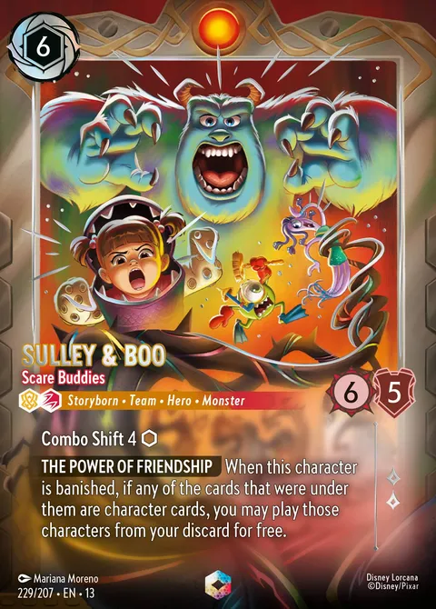 Sulley & Boo — Scare Buddies Disney Lorcana card