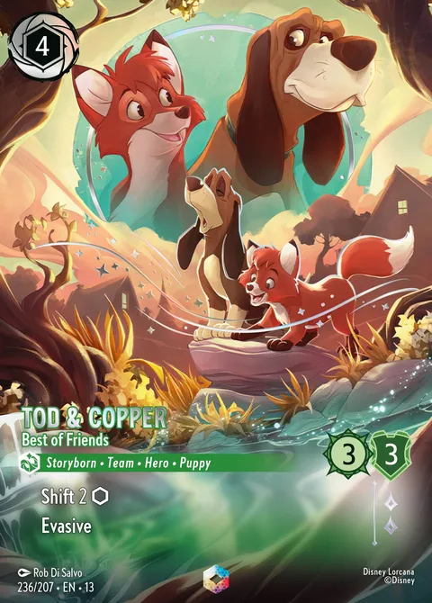 Tod & Copper — Best of Friends Disney Lorcana card