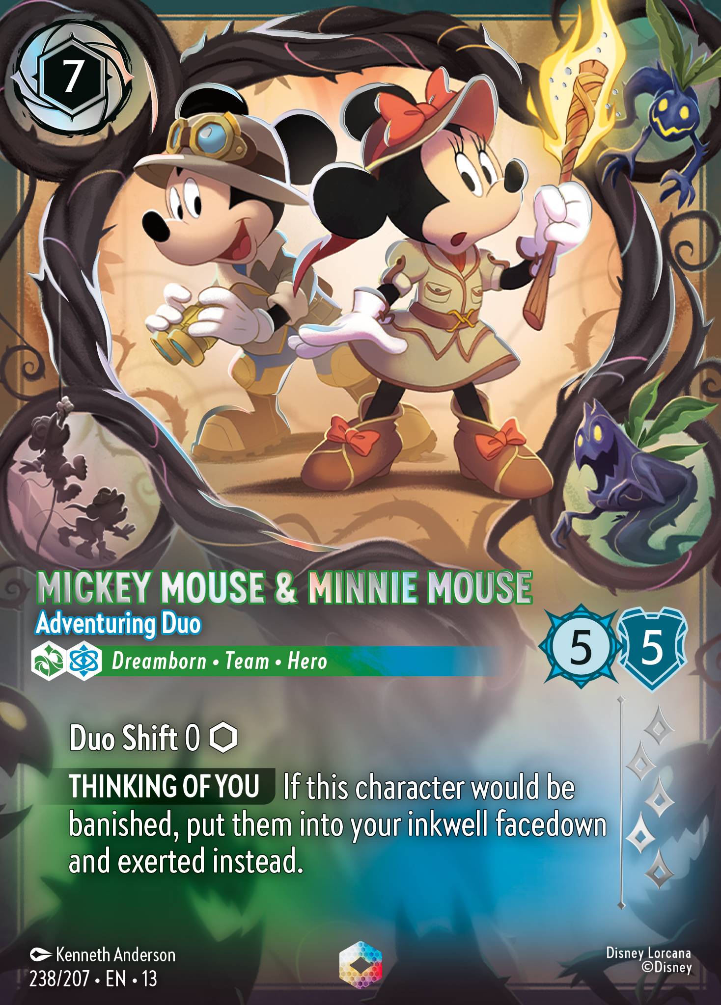 Mickey Mouse & Minnie Mouse — Adventuring Duo Disney Lorcana card