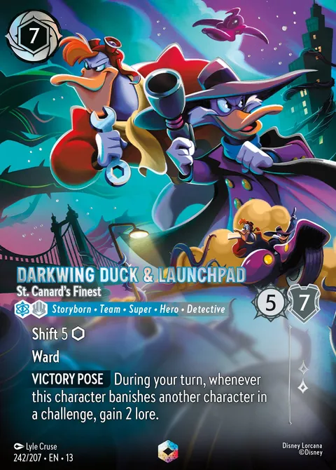 Darkwing Duck & Launchpad — St. Canard's Finest Disney Lorcana card