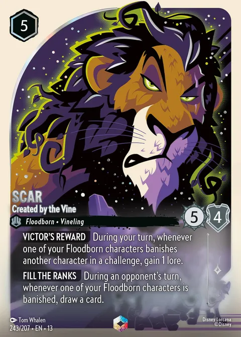 Scar — Created by the Vine Disney Lorcana card