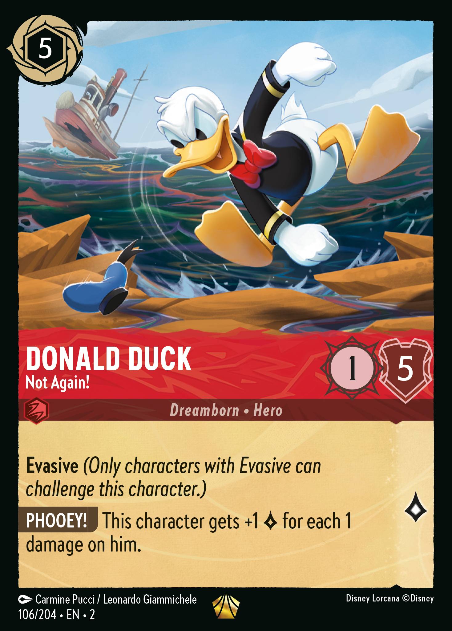 Donald Duck — Not Again! Disney Lorcana card