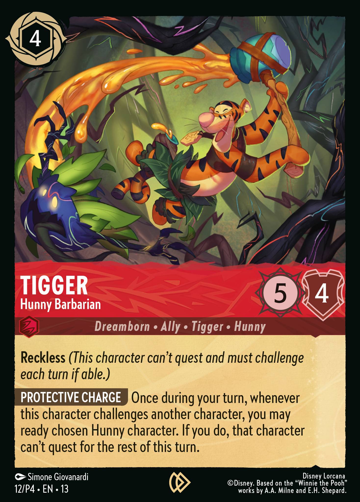 Tigger — Hunny Barbarian Disney Lorcana card
