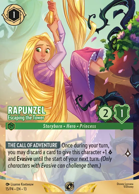 Rapunzel — Escaping the Tower Disney Lorcana card
