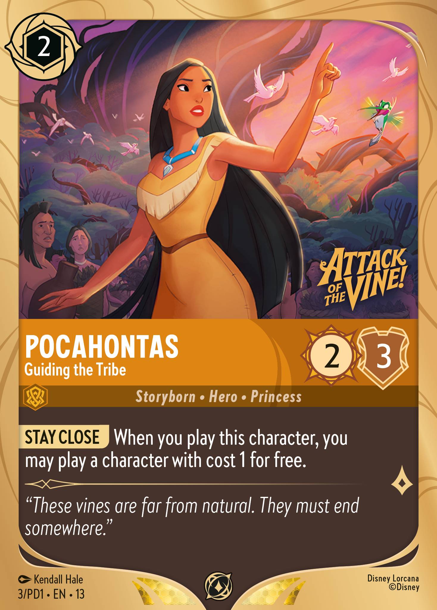 Pocahontas — Guiding the Tribe Disney Lorcana card
