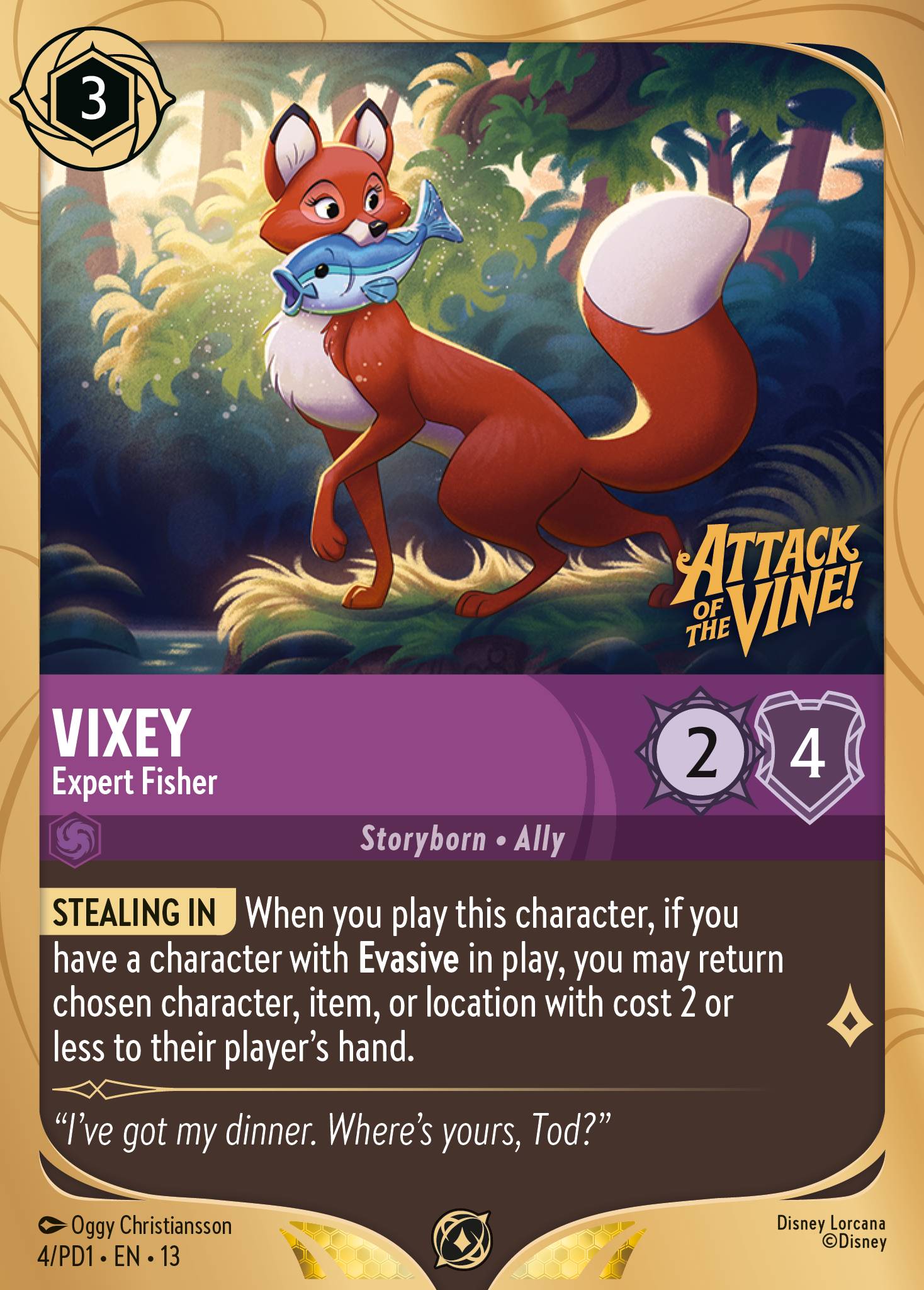 Vixey — Expert Fisher Disney Lorcana card