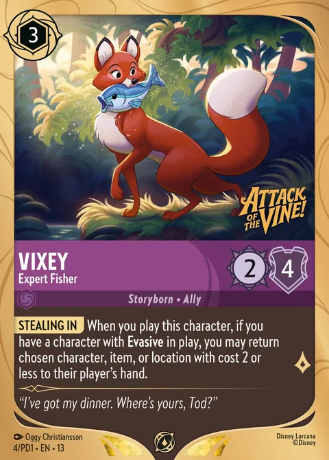 Vixey — Expert Fisher Disney Lorcana card