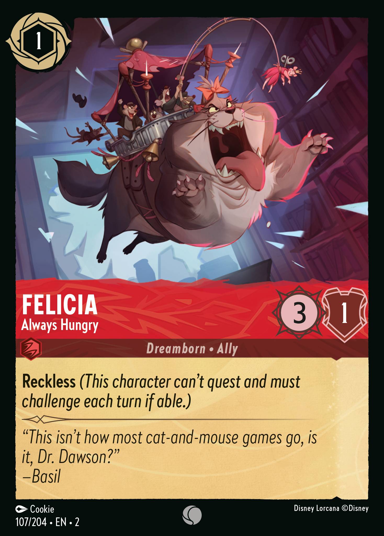 Felicia — Always Hungry Disney Lorcana card