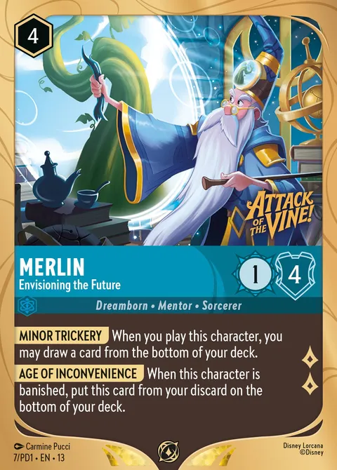 Merlin — Envisioning the Future Disney Lorcana card