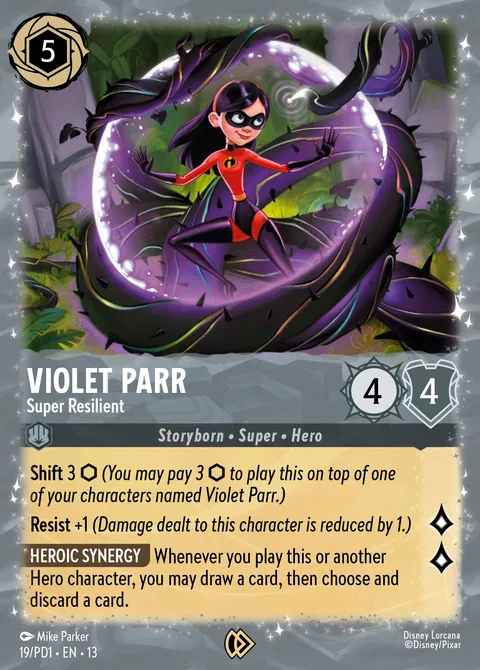 Violet Parr — Super Resilient Disney Lorcana card