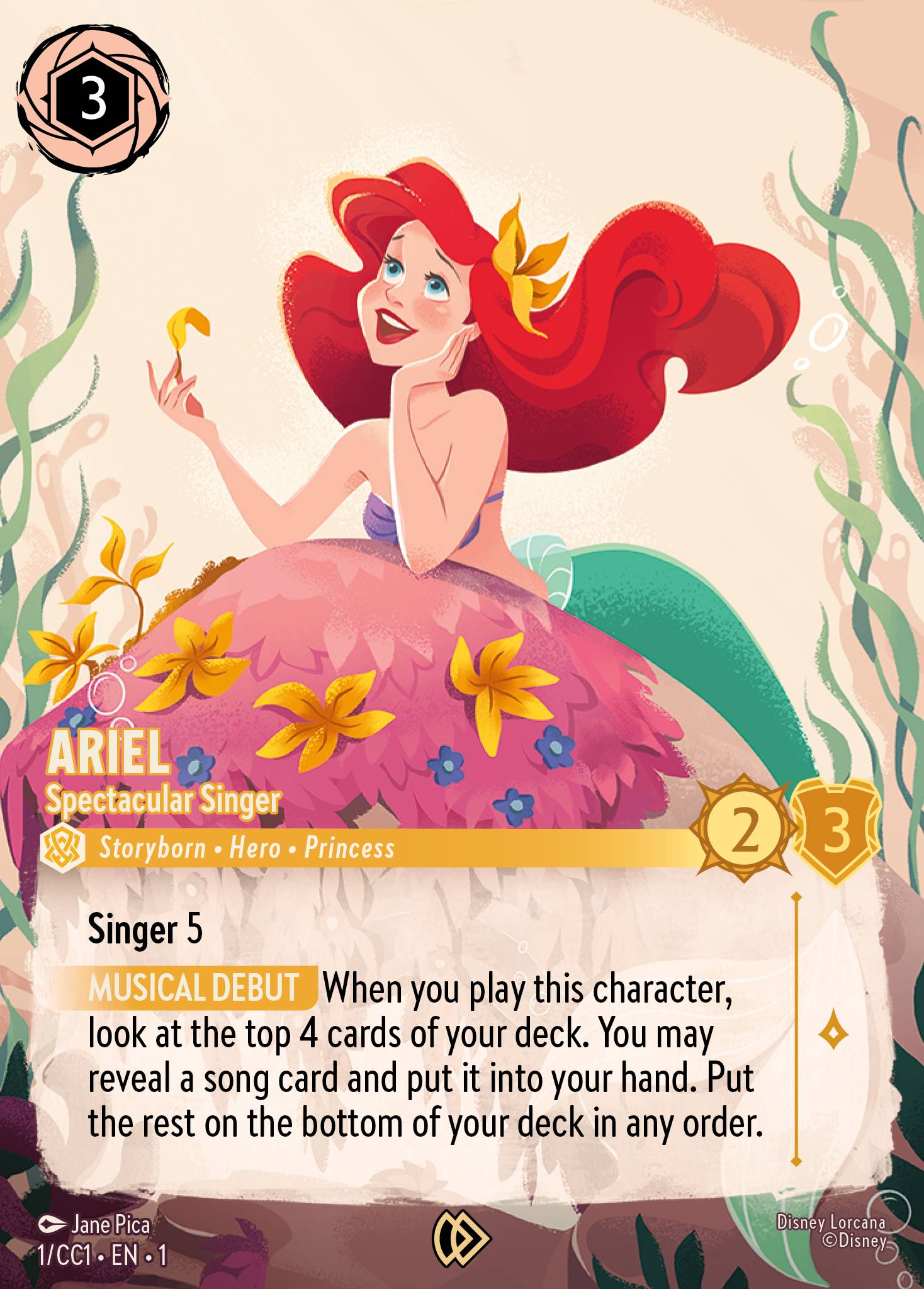 Ariel — Spectacular Singer Disney Lorcana card