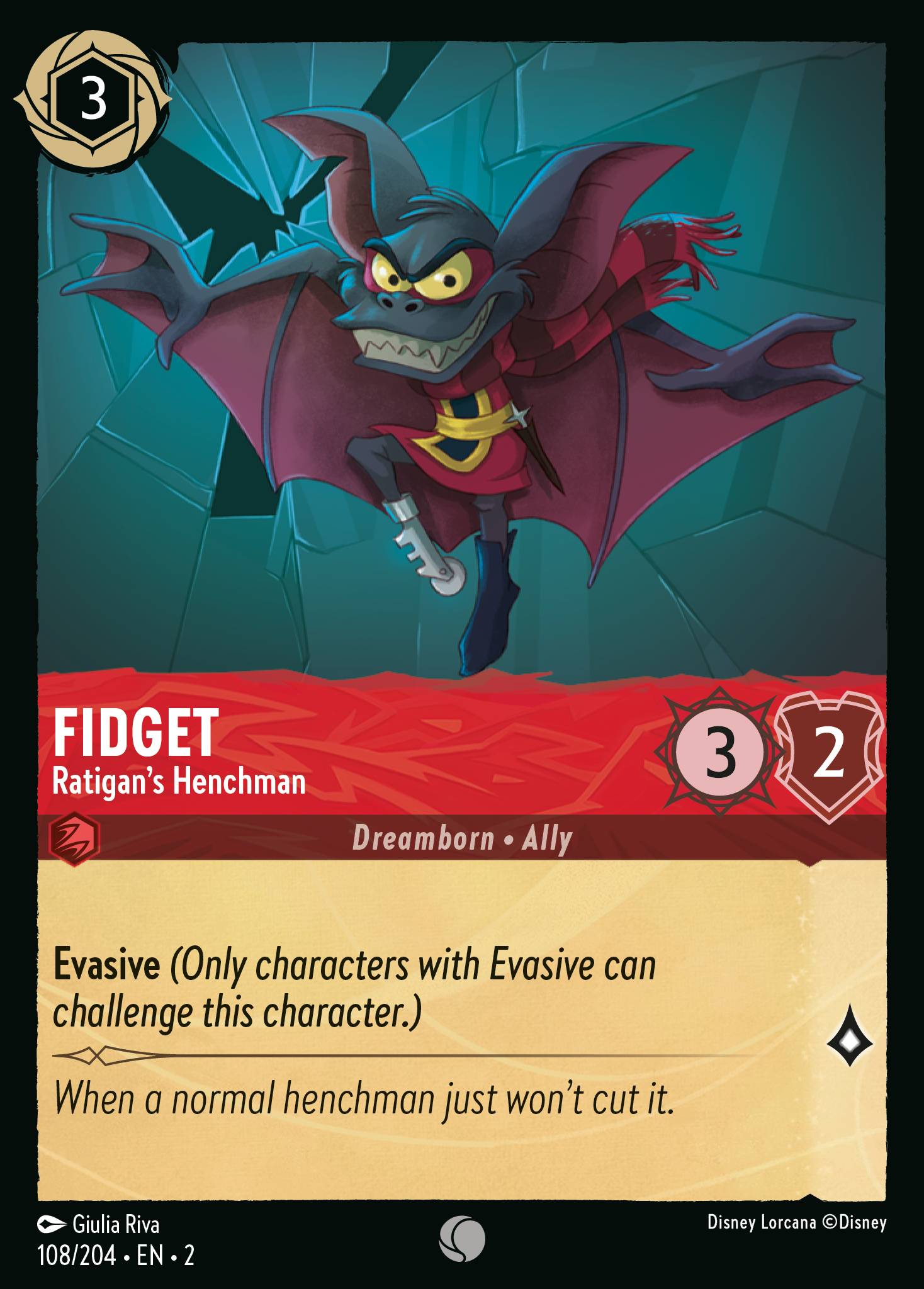 Fidget — Ratigan's Henchman Disney Lorcana card
