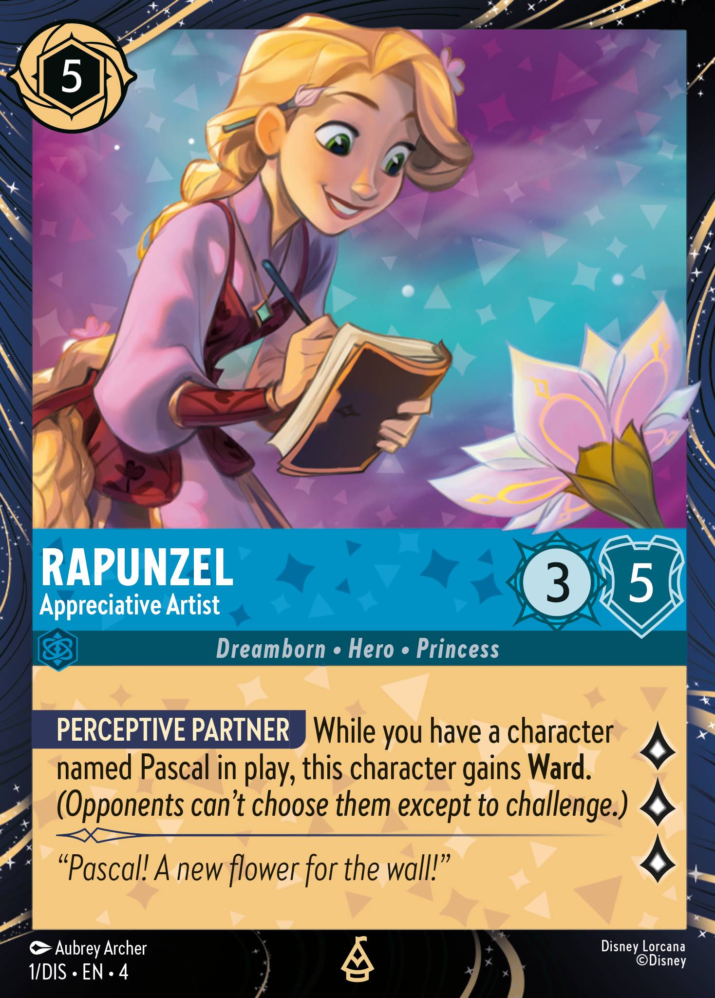 Rapunzel — Appreciative Artist Disney Lorcana card