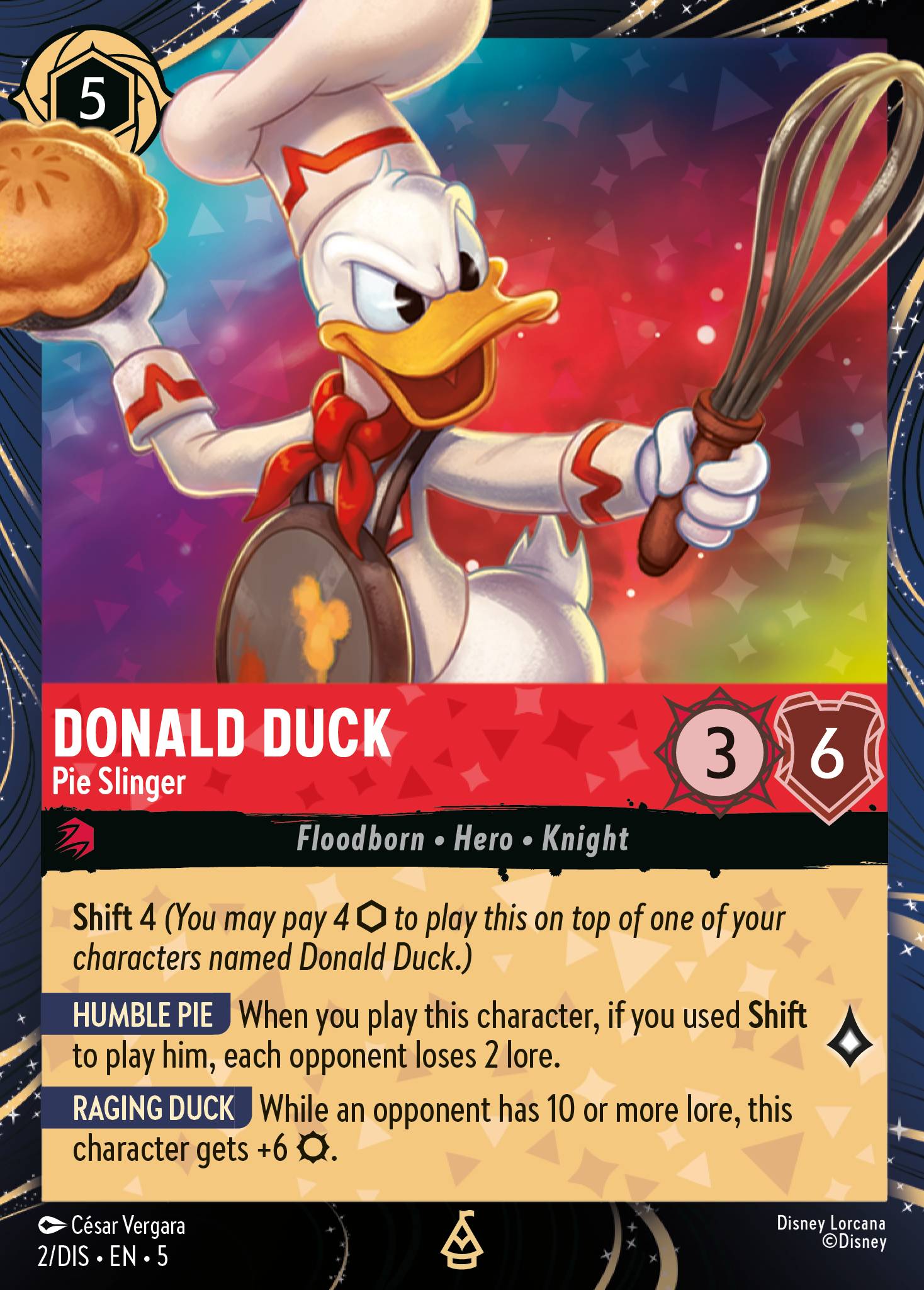 Donald Duck — Pie Slinger Disney Lorcana card
