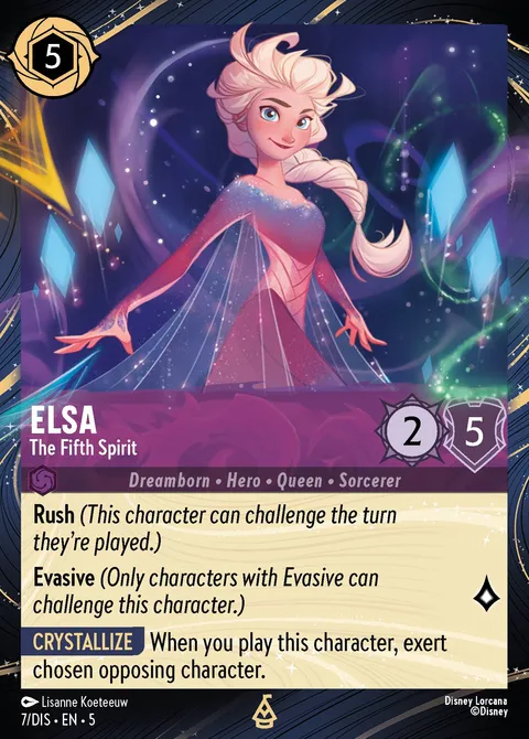 Elsa — The Fifth Spirit Disney Lorcana card