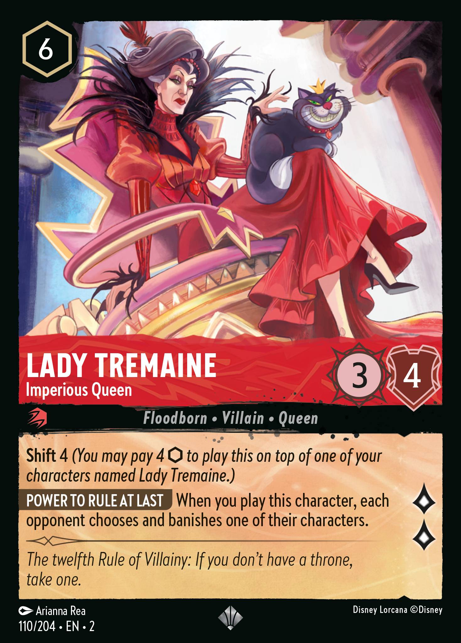 Lady Tremaine — Imperious Queen Disney Lorcana card