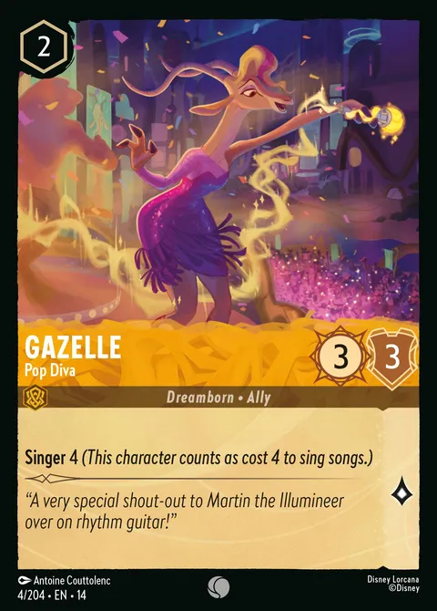 Gazelle — Pop Diva Disney Lorcana card