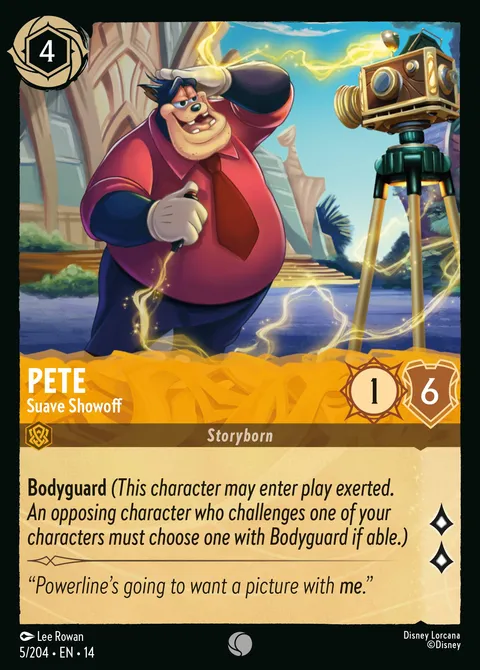 Pete — Suave Showoff Disney Lorcana card