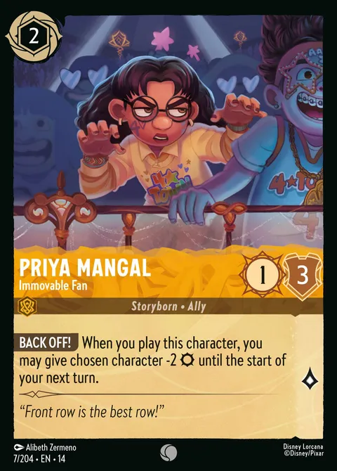 Priya Mangal — Immovable Fan Disney Lorcana card