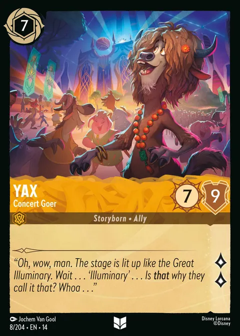Yax — Concert Goer Disney Lorcana card