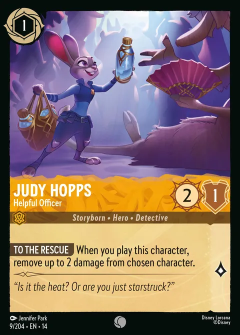 Judy Hopps — Helpful Officer Disney Lorcana card